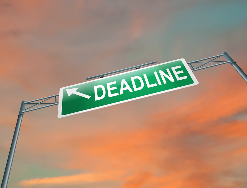 Deadline concept.