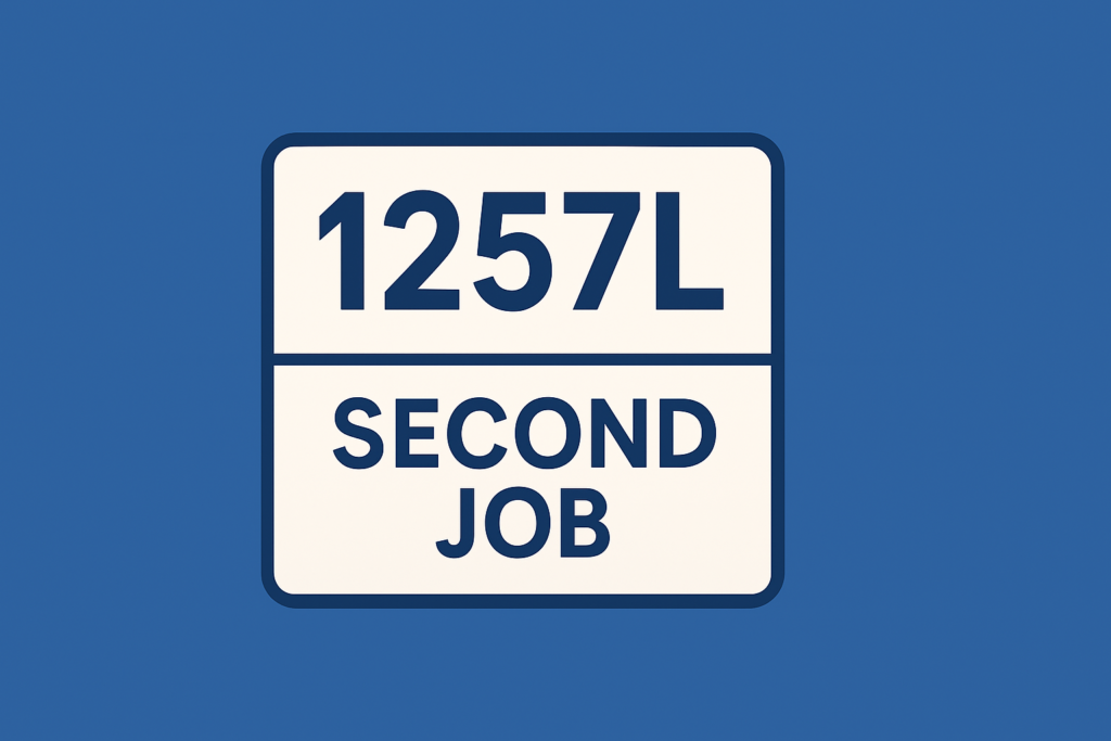 1257L tax code applies to a main job and a BR code applies to a second job in the UK PAYE system